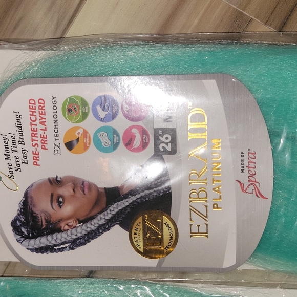 3 pks Mint/Platinum White Braid Hair - Picture 3 of 8